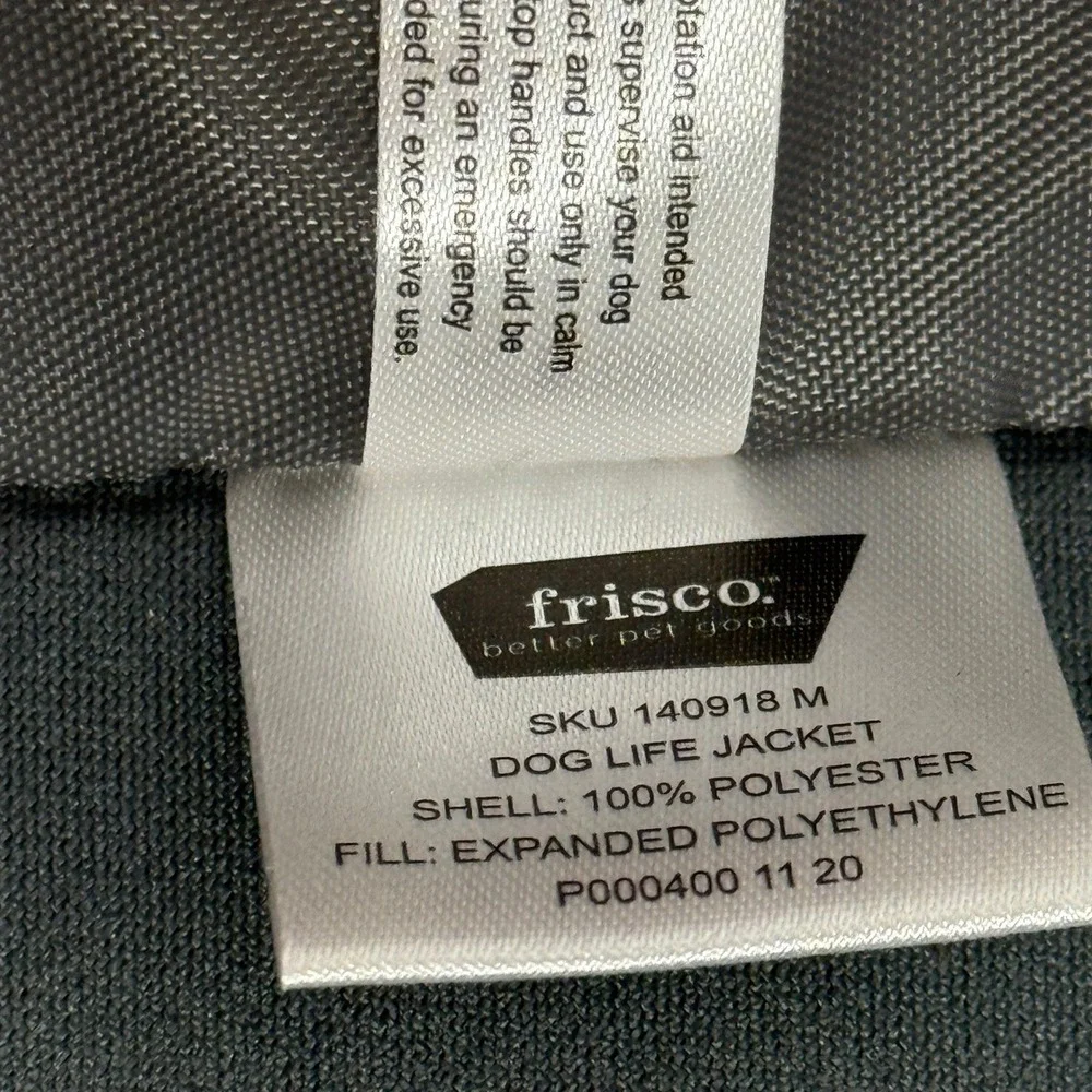 Frisco Dog Life Jacket Orange Gray Medium 30-55 lbs SKU‎ 140918 M Flotation Vest